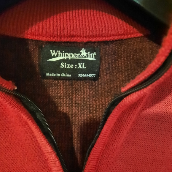 Whipper in Mens 1/4 Zip Mock Neck Sweater Size XL - Picture 4 of 5